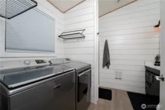 3/4 Bathroom and utility room in one.