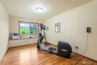 Bedroom 2 is a workout room (does have a closet still!)
