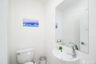 Half bathroom on the main level.