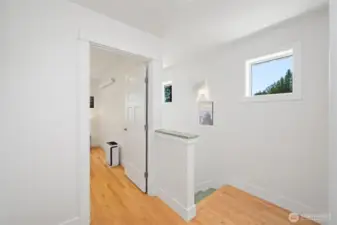 Light and bright upstairs landing.