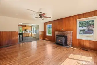 Living space greet you upon entry.