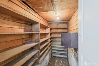 Additional storage in laundry room area.