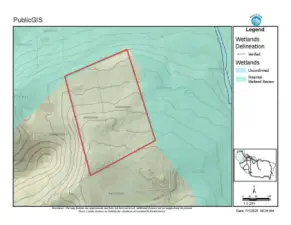 Viewing the topography, you can see multiple building areas for expansion and enjoyment.