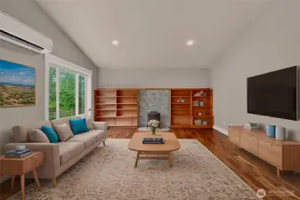 Virtual staged livingroom