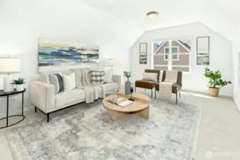 BONUS ROOM! This is upstairs and features a built in bookcase ...