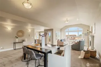 Spacious dining area.