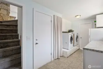 Utility room. Washer & Dryer stay with the home.