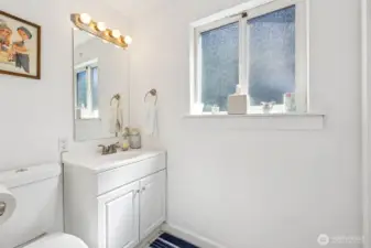 1/2 bath off the utility room.