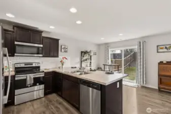 Kitchen-Dining Area with Lots of Natural Light