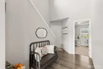 Entry Hall on Main Level  with Entry to Office-Bonus Room