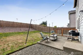 Patio-Backyard with Fenced Dog Run & View of Mountains