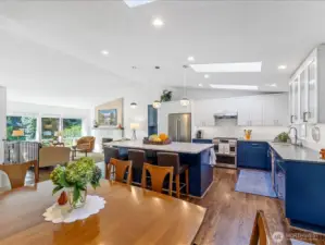 View into Kitchen and Living Room from Dining Room