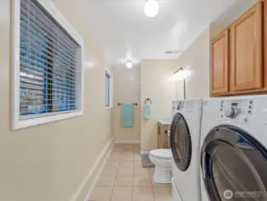 Downstairs 3/4 Bath and Laundry Room