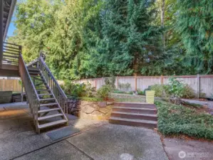 Outside Downstairs Slider into Backyard