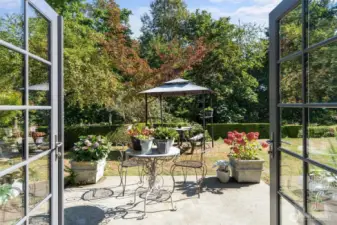 French doors lead out to your outdoor garden oasis.