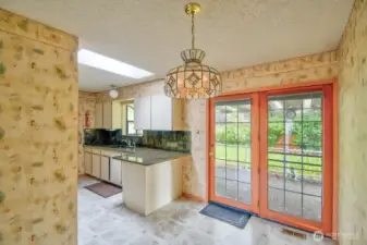 Dining area with access to the covered patio