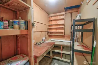 Large storage/pantry area just off the laundry room
