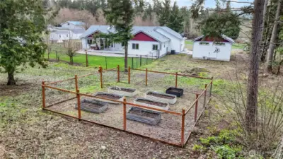 Dedicated garden area with home offering a 4-zone irrigation system.