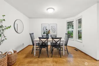Dining room off living room