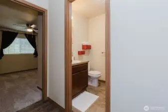 Downstairs bedroom and full bath