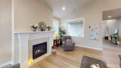 Cozy up to your gas fireplace.  Yum.