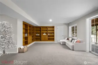 Another view of the huge downstairs family room.