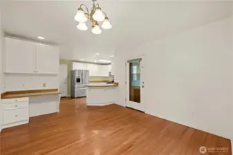 Dining room off of the kitchen
