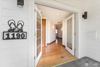 French Doors great your entrance