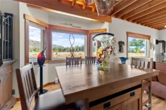 Large Bay window gives Dining room area lovely views