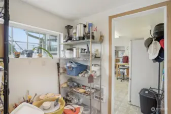 Cozy mudroom/ laundry