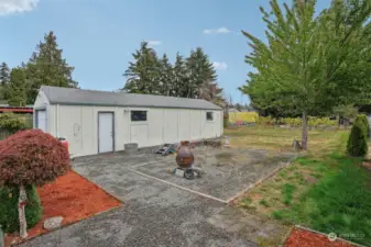 View of the garage