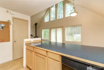 Spacious eating bar or counter top