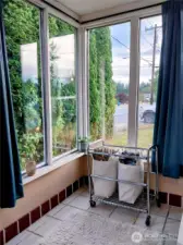 Porch converted to fully enclosed solarium