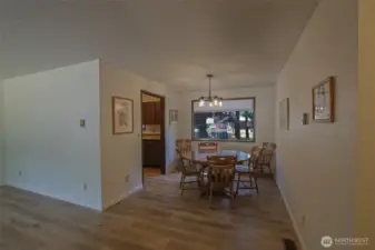 Dining room and entry to kitchen