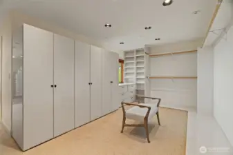 Primary walk-in closet.