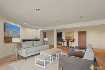 Lower level family room.