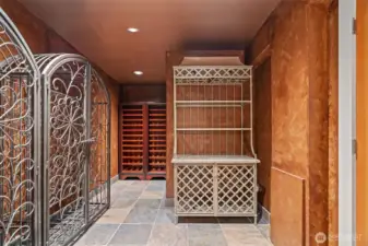 Wine cellar.