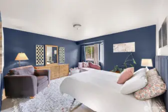 Primary suite with plenty of space for a cozy reading nook.