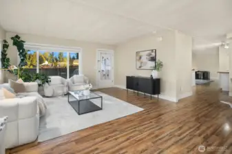 Living area with lots of room for lots of activities