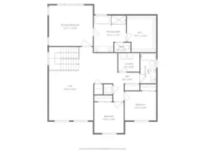 Upper level floor plan