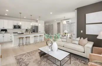 Picture represents model of floorplan, but not actual home.v