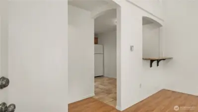 Home enters into the living area.