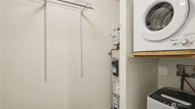 In-unit washer and dryer.