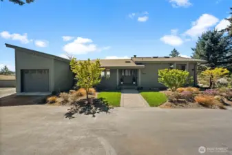 Upper garage for main level entry and space for RV