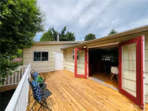 Upper deck with french doors