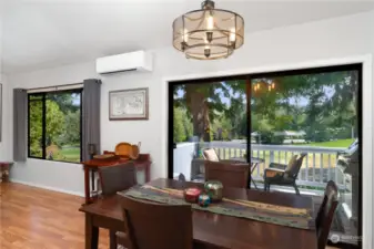 The dining and living areas have fabulous golf course views. A newer mini-ductless split heats & cools this space.