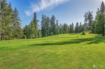 A look across the ninth fairway from the condo at 101-2 Highland Greens Drive.