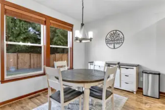 Eating area off kitchen