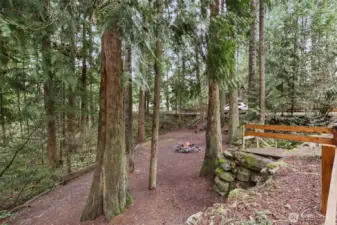 Perfect hideaway for camping and summer fun.  Space for RV above
