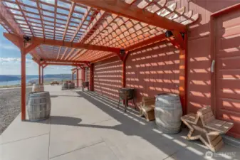 Covered patio area.